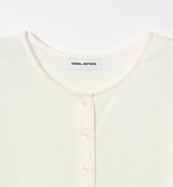 EMMEL REFINES「＜EMMEL REFINES＞EM スラブテレコ カット カーディガン」|カーディガン|