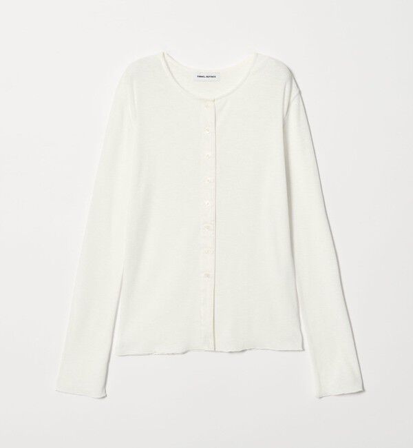 EMMEL REFINES「＜EMMEL REFINES＞EM スラブテレコ カット カーディガン」|カーディガン|