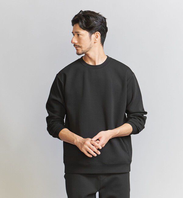 BEAUTY&YOUTH UNITED ARROWS「【WEB限定 WARDROBE SMART】ダブルニット クルーネック スウェット/セットアップ対応」|スウェット・ジャージ|