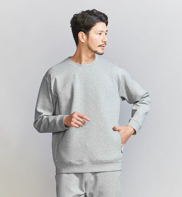 BEAUTY&YOUTH UNITED ARROWS「【WEB限定 WARDROBE SMART】ダブルニット クルーネック スウェット/セットアップ対応」|スウェット・ジャージ|MD.GRAY