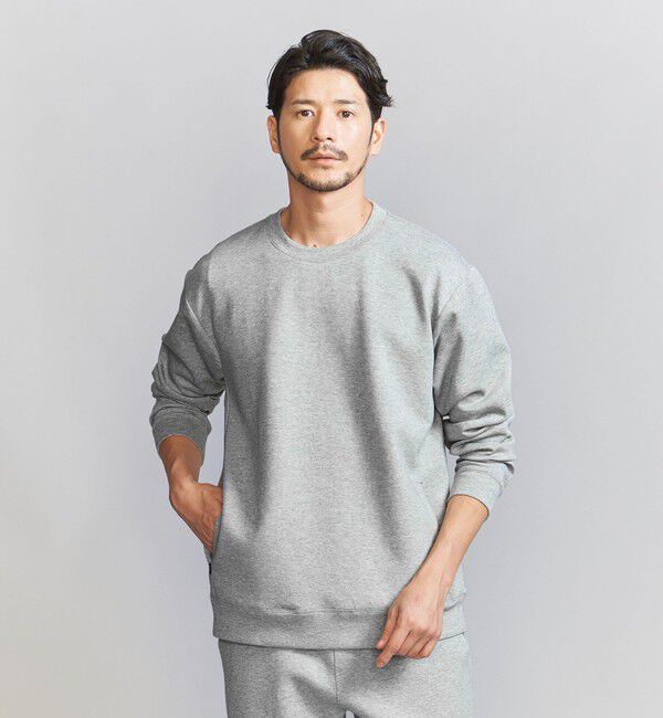 BEAUTY&YOUTH UNITED ARROWS「【WEB限定 WARDROBE SMART】ダブルニット クルーネック スウェット/セットアップ対応」|スウェット・ジャージ|