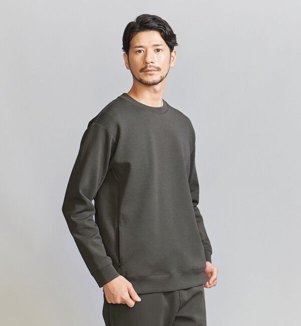 BEAUTY&YOUTH UNITED ARROWS「【WEB限定 WARDROBE SMART】ダブルニット クルーネック スウェット/セットアップ対応」|スウェット・ジャージ|