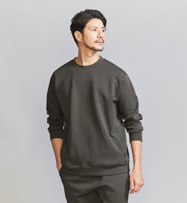 BEAUTY&YOUTH UNITED ARROWS「【WEB限定 WARDROBE SMART】ダブルニット クルーネック スウェット/セットアップ対応」|スウェット・ジャージ|