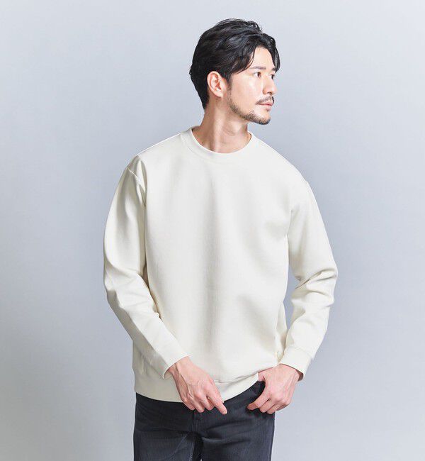 BEAUTY&YOUTH UNITED ARROWS「【WEB限定 WARDROBE SMART】ダブルニット クルーネック スウェット/セットアップ対応」|スウェット・ジャージ|