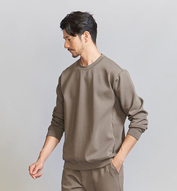 BEAUTY&YOUTH UNITED ARROWS「【WEB限定 WARDROBE SMART】ダブルニット クルーネック スウェット/セットアップ対応」|スウェット・ジャージ|
