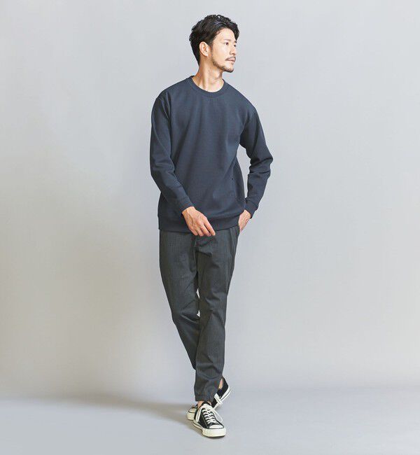 BEAUTY&YOUTH UNITED ARROWS「【WEB限定 WARDROBE SMART】ダブルニット クルーネック スウェット/セットアップ対応」|スウェット・ジャージ|