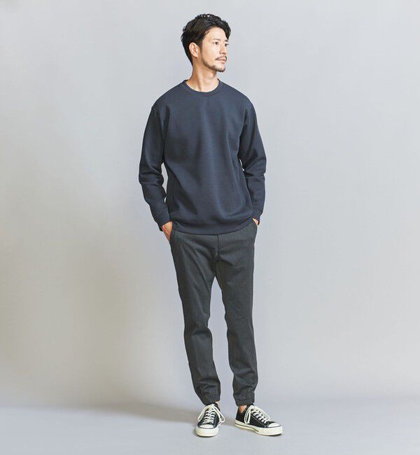 BEAUTY&YOUTH UNITED ARROWS「【WEB限定 WARDROBE SMART】ダブルニット クルーネック スウェット/セットアップ対応」|スウェット・ジャージ|