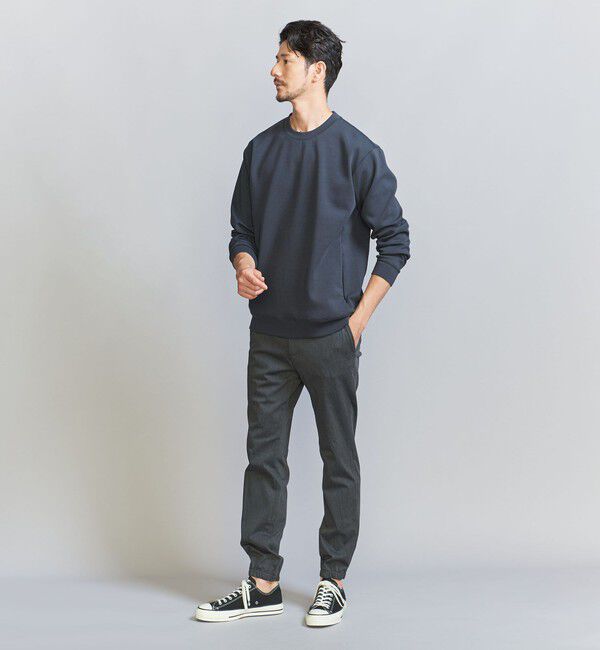 BEAUTY&YOUTH UNITED ARROWS「【WEB限定 WARDROBE SMART】ダブルニット クルーネック スウェット/セットアップ対応」|スウェット・ジャージ|