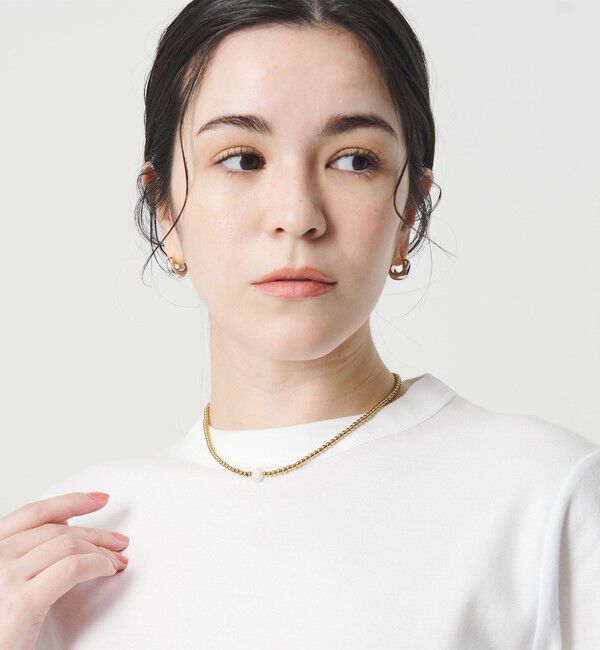 BEAUTY&YOUTH UNITED ARROWS「＜Causerie＞淡水パールトップ ストーン ネックレス」|ネックレス|