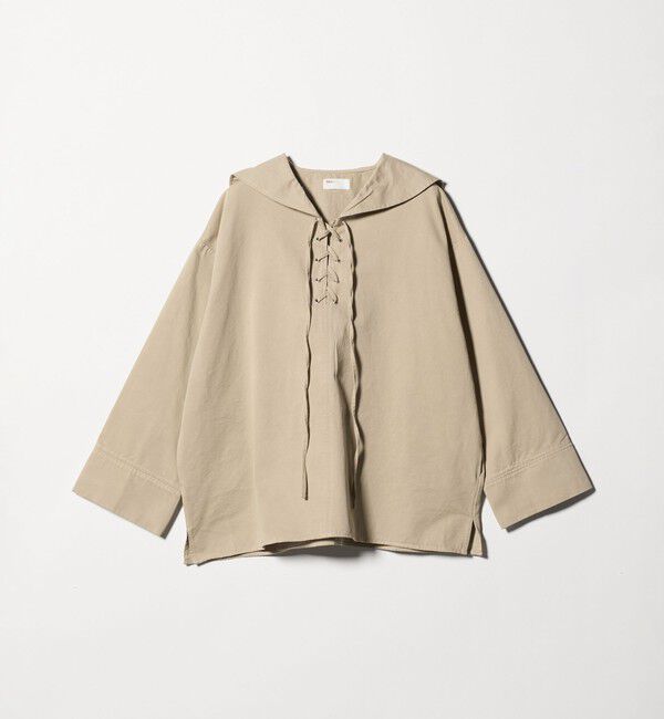 BEAUTY&YOUTH UNITED ARROWS「＜She is-.＞レースアップ セーラーカラー ブラウス」|シャツ・ブラウス|BEIGE