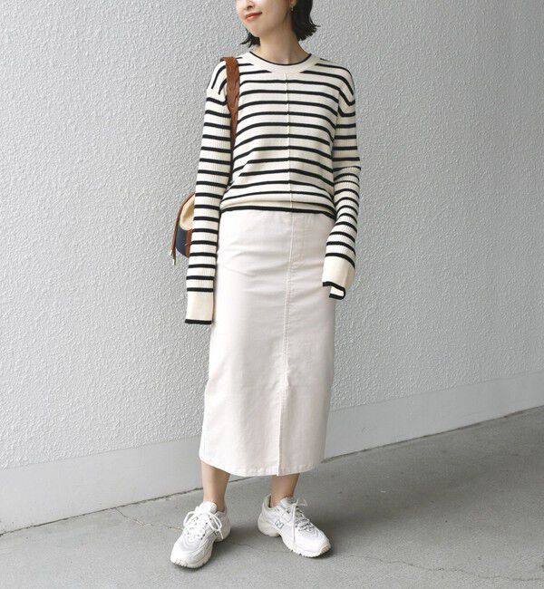 SHIPS for women「*〈手洗い可能〉ストレッチ コーデュロイ イージー ナロー スカート ◇」|タイト|