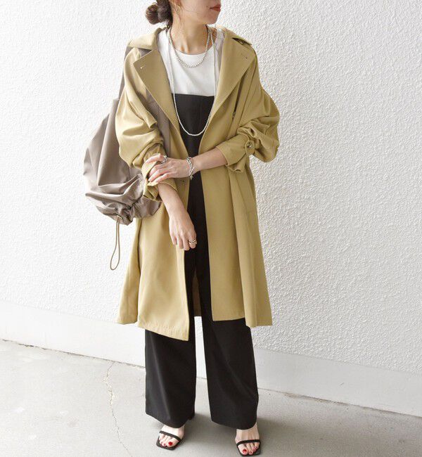 SHIPS any「SHIPS any: 〈洗濯機可能〉フレア ミディ トレンチ コート」|トレンチコート|