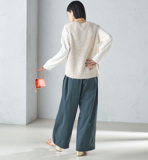 SHIPS for women「〈手洗い可能〉カール ヤーン スパンコール ベスト 24SS ◇」|ベスト・ジレ|