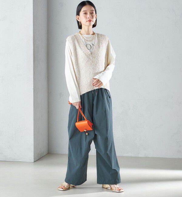 SHIPS for women「〈手洗い可能〉カール ヤーン スパンコール ベスト 24SS ◇」|ベスト・ジレ|