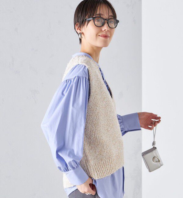 SHIPS for women「〈手洗い可能〉カール ヤーン スパンコール ベスト 24SS ◇」|ベスト・ジレ|