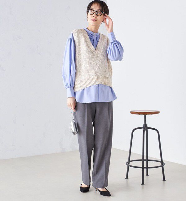 SHIPS for women「〈手洗い可能〉カール ヤーン スパンコール ベスト 24SS ◇」|ベスト・ジレ|