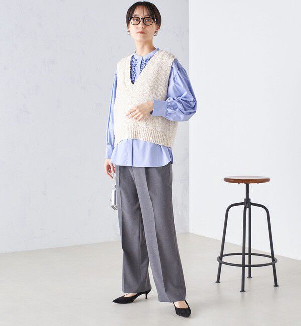 SHIPS for women「〈手洗い可能〉カール ヤーン スパンコール ベスト 24SS ◇」|ベスト・ジレ|