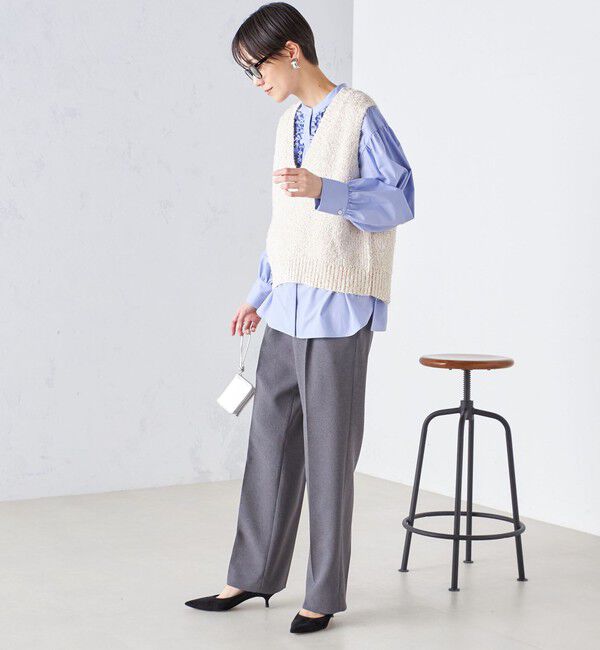 SHIPS for women「〈手洗い可能〉カール ヤーン スパンコール ベスト 24SS ◇」|ベスト・ジレ|