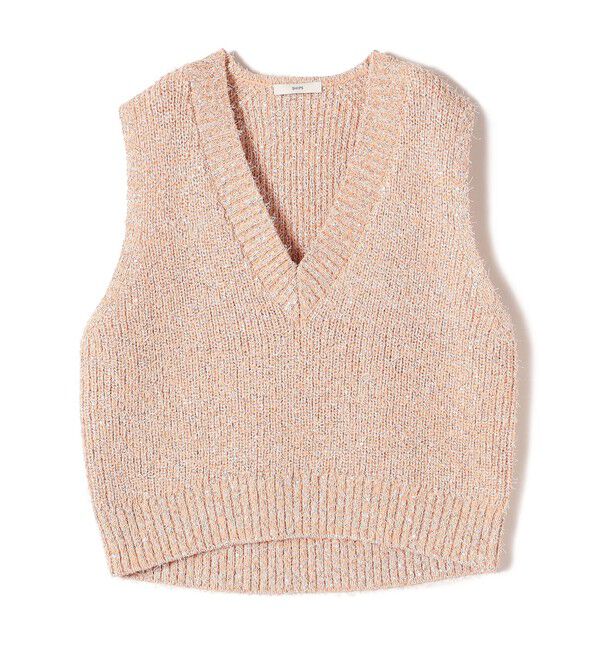 SHIPS for women「〈手洗い可能〉カール ヤーン スパンコール ベスト 24SS ◇」|ベスト・ジレ|
