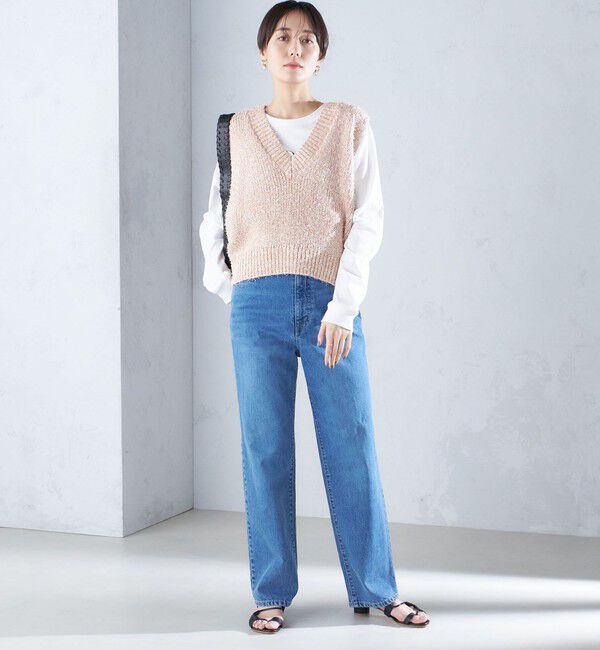 SHIPS for women「〈手洗い可能〉カール ヤーン スパンコール ベスト 24SS ◇」|ベスト・ジレ|