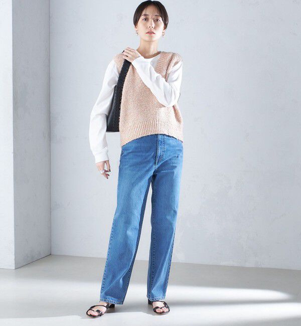 SHIPS for women「〈手洗い可能〉カール ヤーン スパンコール ベスト 24SS ◇」|ベスト・ジレ|