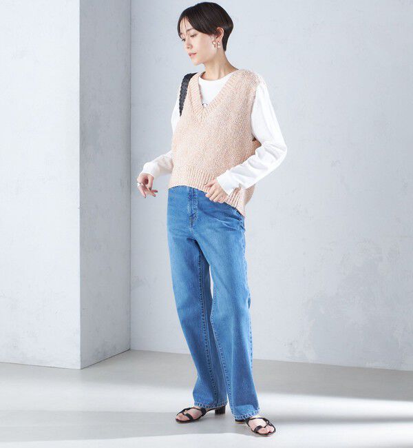 SHIPS for women「〈手洗い可能〉カール ヤーン スパンコール ベスト 24SS ◇」|ベスト・ジレ|