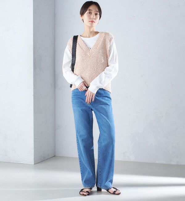 SHIPS for women「〈手洗い可能〉カール ヤーン スパンコール ベスト 24SS ◇」|ベスト・ジレ|