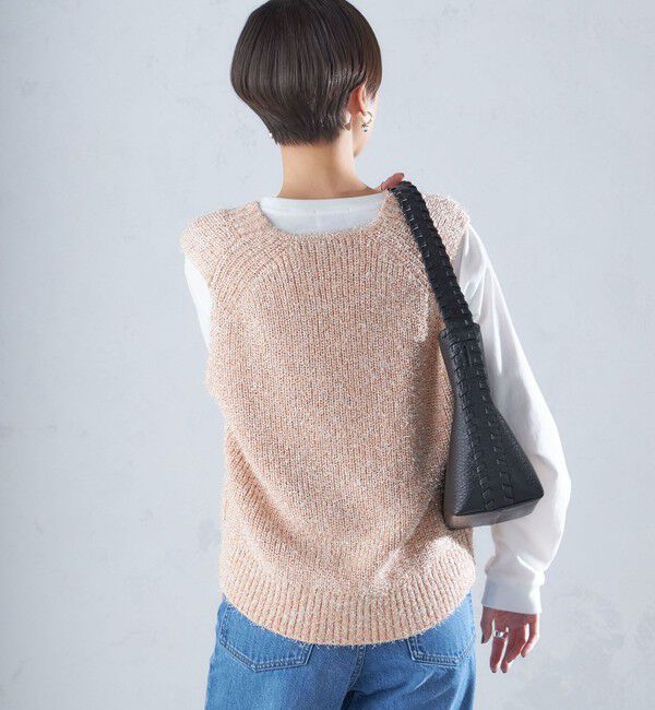 SHIPS for women「〈手洗い可能〉カール ヤーン スパンコール ベスト 24SS ◇」|ベスト・ジレ|