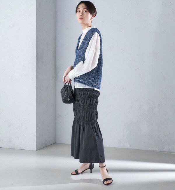 SHIPS for women「〈手洗い可能〉カール ヤーン スパンコール ベスト 24SS ◇」|ベスト・ジレ|