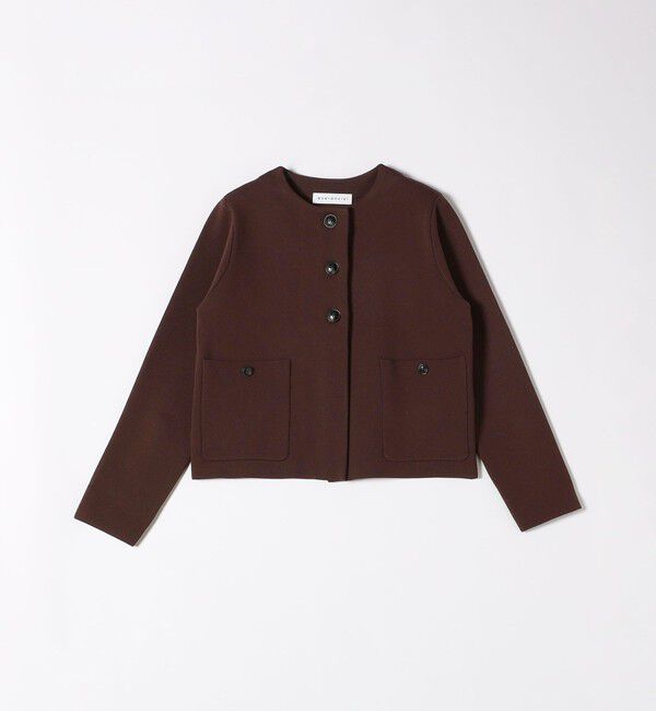 quaranciel「quaranciel:〈手洗い可能〉ノーカラー クラシカル ジャケット カーディガン」|カーディガン|