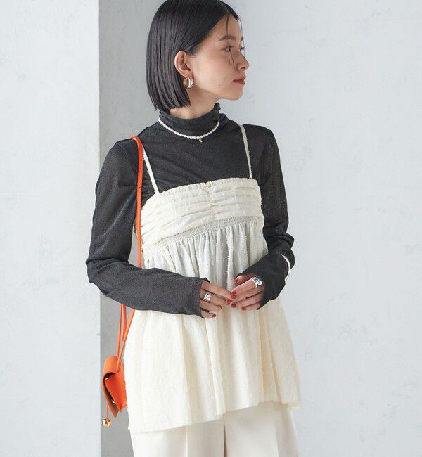 SHIPS for women「〈手洗い可能〉カット ドビー 2WAY キャミソール 24SS ◇」|キャミソール|