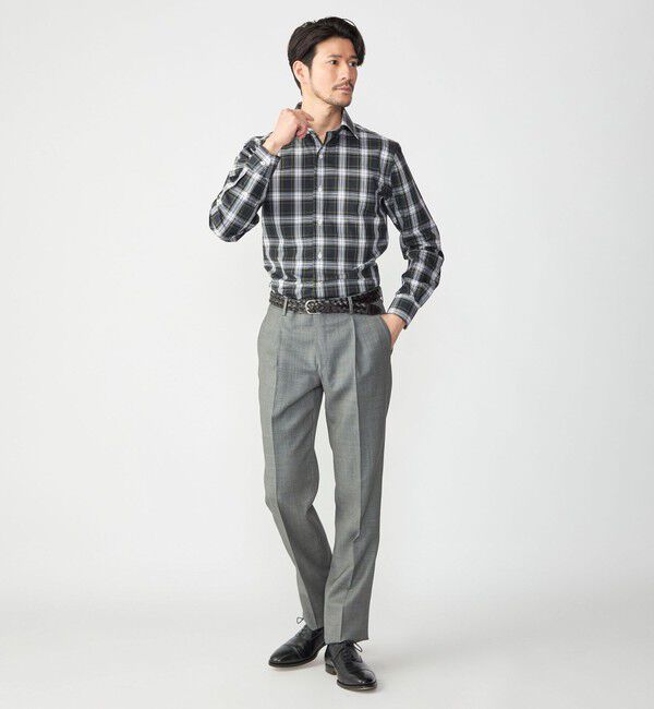 SHIPS「SHIPS: ワイドカラー タータンチェック シャツ」|シャツ・ブラウス|