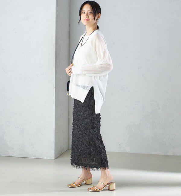 SHIPS for women「〈手洗い可能〉シアー ミドル丈 カーディガン ◇」|カーディガン|