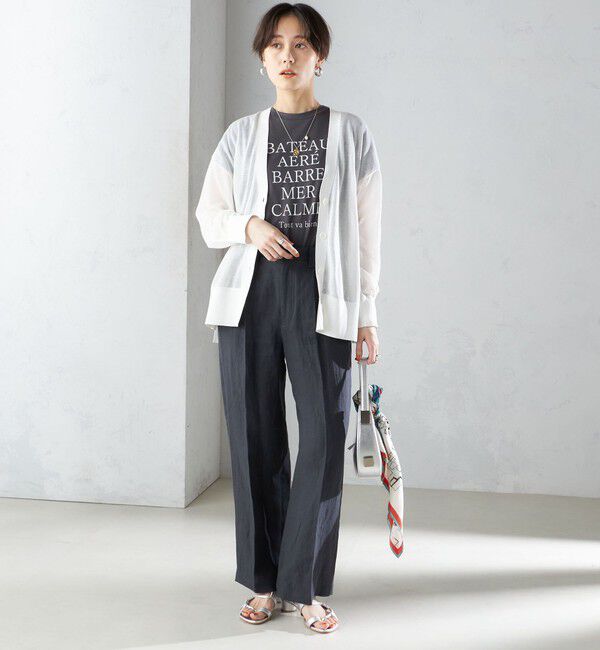 SHIPS for women「〈手洗い可能〉シアー ミドル丈 カーディガン ◇」|カーディガン|