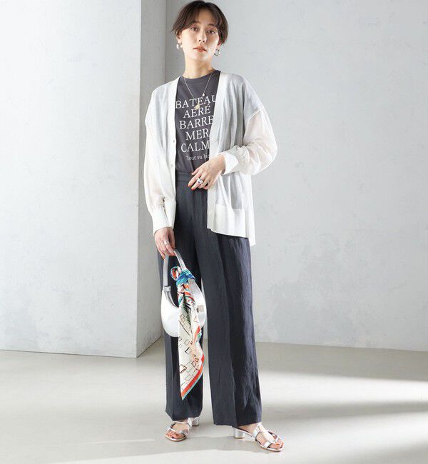 SHIPS for women「〈手洗い可能〉シアー ミドル丈 カーディガン ◇」|カーディガン|