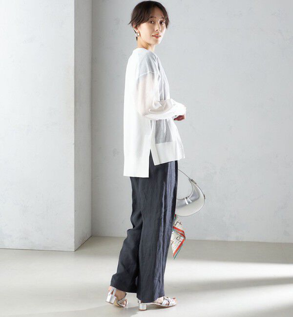 SHIPS for women「〈手洗い可能〉シアー ミドル丈 カーディガン ◇」|カーディガン|