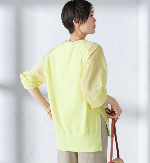 SHIPS for women「〈手洗い可能〉シアー ミドル丈 カーディガン ◇」|カーディガン|