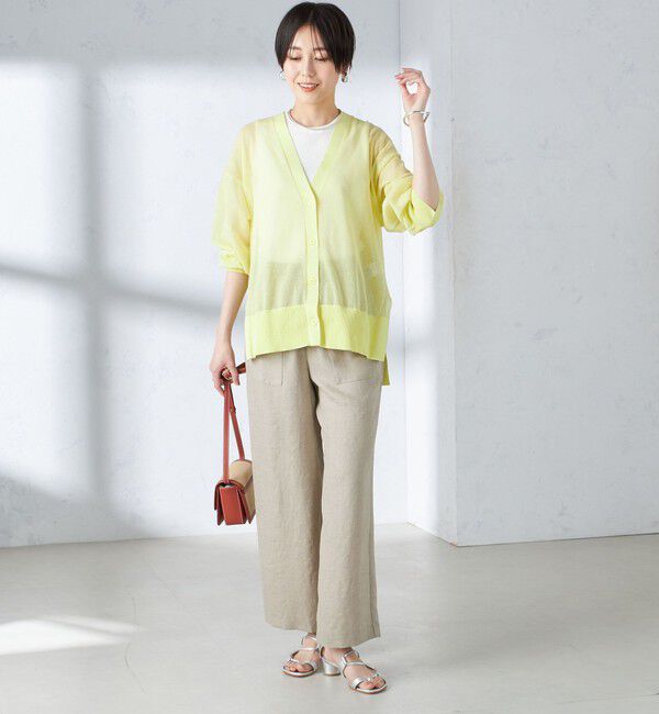 SHIPS for women「〈手洗い可能〉シアー ミドル丈 カーディガン ◇」|カーディガン|