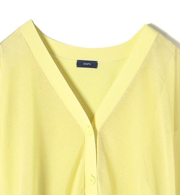 SHIPS for women「〈手洗い可能〉シアー ミドル丈 カーディガン ◇」|カーディガン|