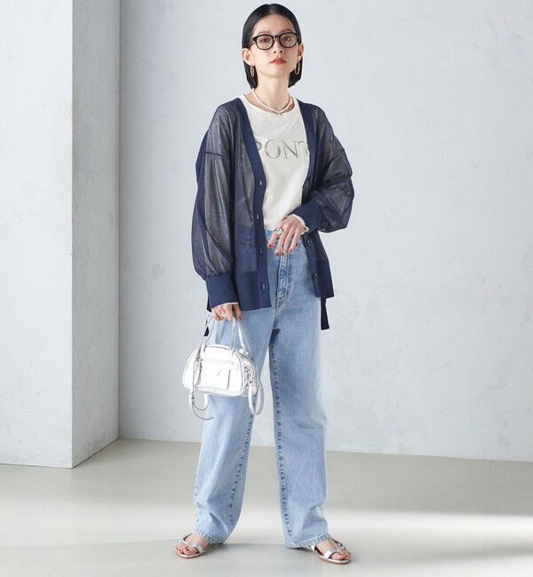 SHIPS for women「〈手洗い可能〉シアー ミドル丈 カーディガン ◇」|カーディガン|