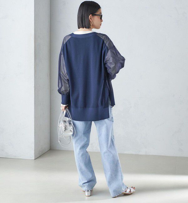 SHIPS for women「〈手洗い可能〉シアー ミドル丈 カーディガン ◇」|カーディガン|