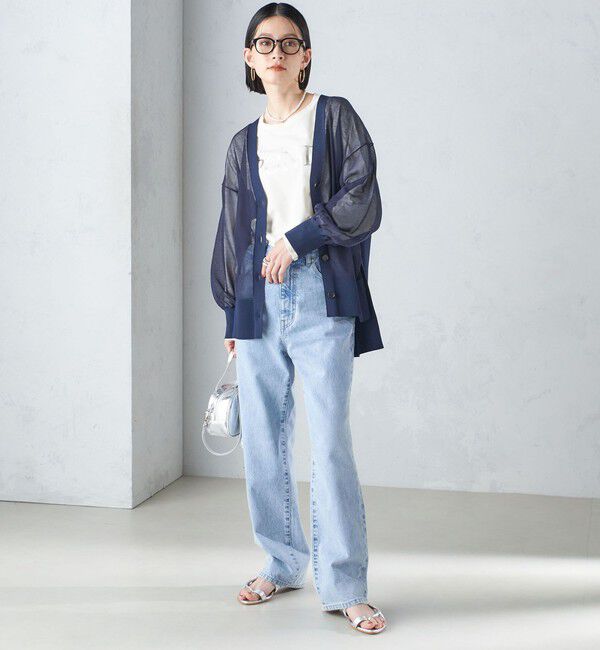 SHIPS for women「〈手洗い可能〉シアー ミドル丈 カーディガン ◇」|カーディガン|