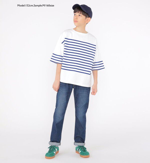 SHIPS KIDS「Lee:100～160cm / リブ ストレッチ テーパード デニム」|デニム|