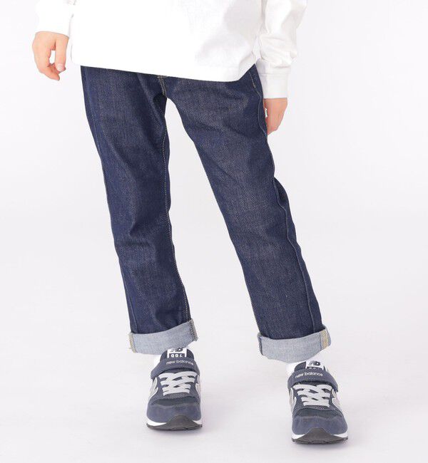 SHIPS KIDS「Lee:100～160cm / リブ ストレッチ テーパード デニム」|デニム|