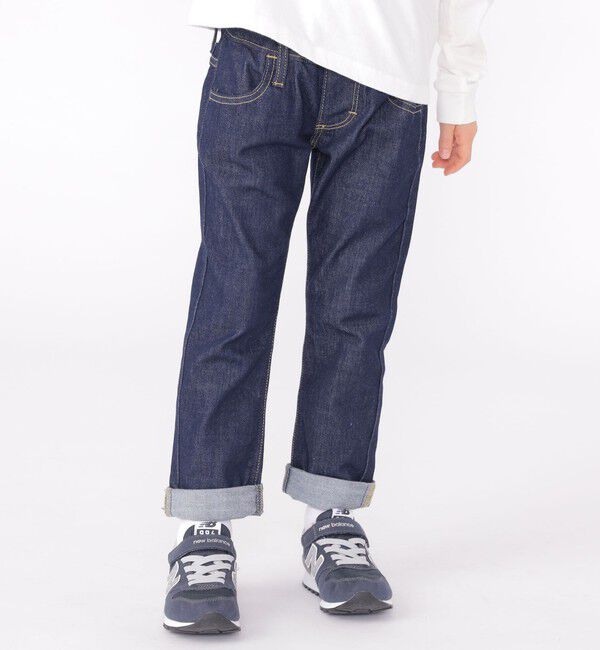 SHIPS KIDS「Lee:100～160cm / リブ ストレッチ テーパード デニム」|デニム|