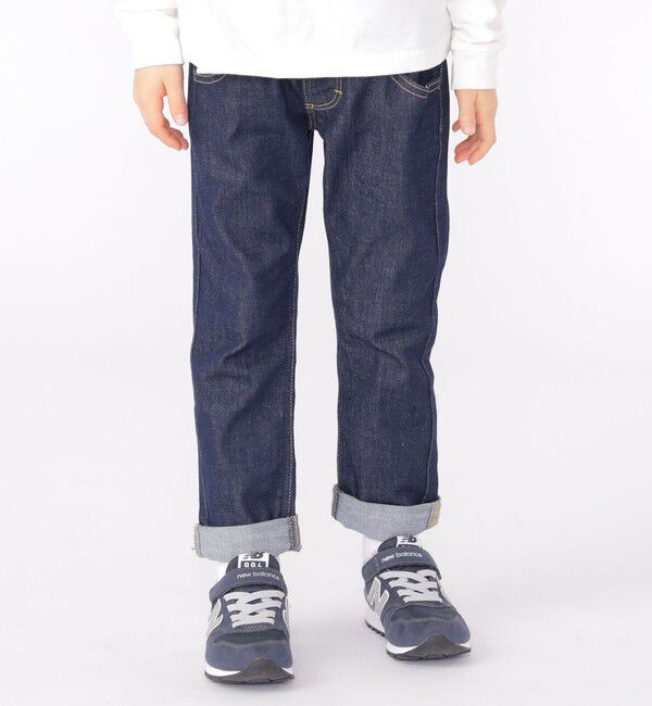 SHIPS KIDS「Lee:100～160cm / リブ ストレッチ テーパード デニム」|デニム|