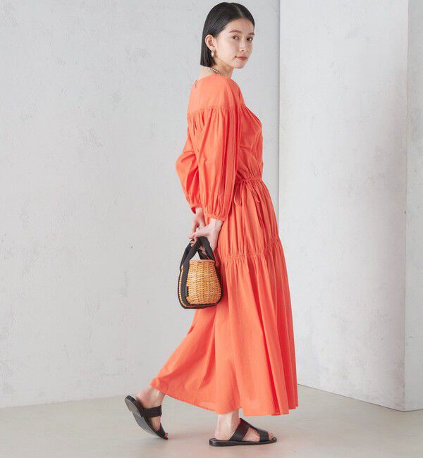 SHIPS for women「〈手洗い可能〉アシンメトリー ギャザー ワンピース」|ワンピース|