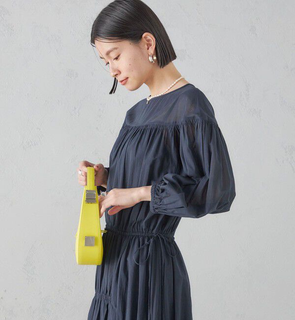 SHIPS for women「〈手洗い可能〉アシンメトリー ギャザー ワンピース」|ワンピース|