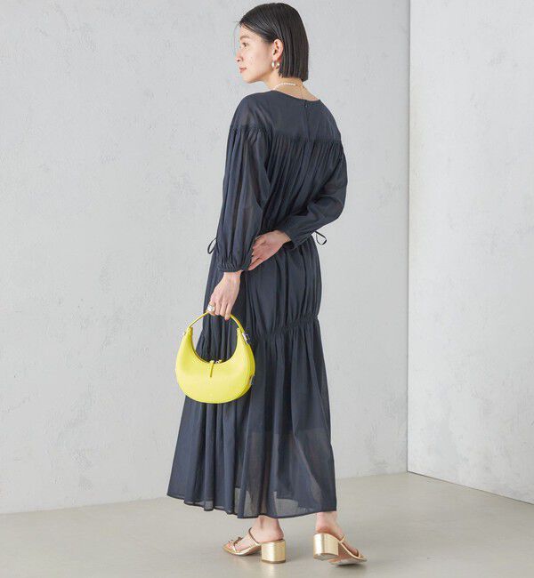 SHIPS for women「〈手洗い可能〉アシンメトリー ギャザー ワンピース」|ワンピース|