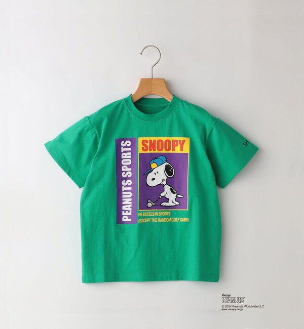 SHIPS KIDS「SHIPS KIDS:85～95cm / スヌーピー スポーツ 半袖 TEE」|Tシャツ・カットソー|グリーン